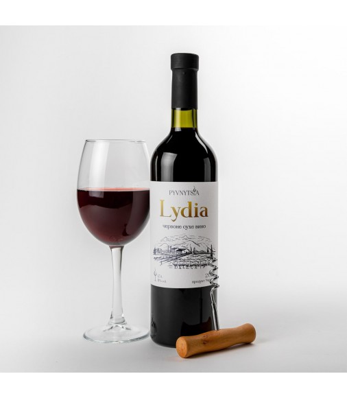 Червоне сухе вино Лідія